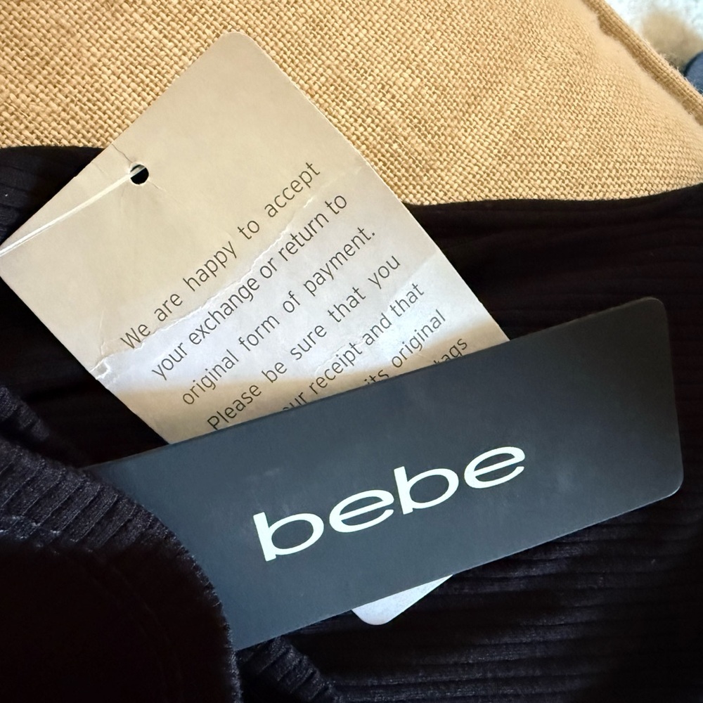 bebe Classic Black Long Sleeve Dress - Picture 3 of 5